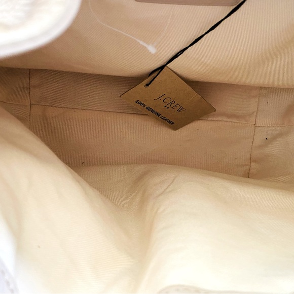 NEW J.Crew Factory Leather Bucket Bag with Tassels - Picture 6 of 9